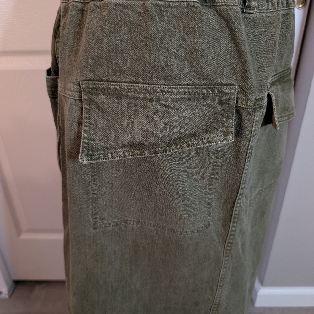 Free People Denim Drawstring Pocket Midi Skirt - Picture 4 of 10